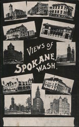 Views of Spokane Wash. Washington Postcard Postcard Postcard