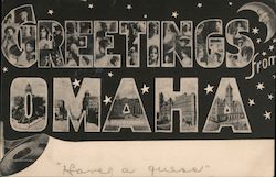 Greetings from Omaha Nebraska Postcard Postcard Postcard