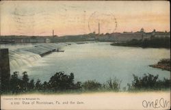 View of Norristown, Pa. and the Dam Pennsylvania Postcard Postcard Postcard