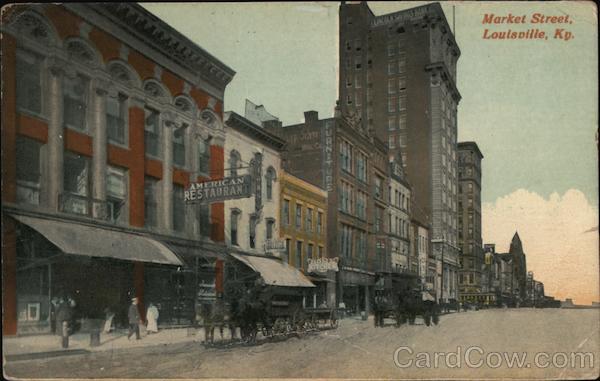 Market Street Louisville, KY Postcard