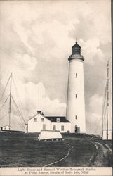 Point Amour Lighthouse and Marconi Wireless Telegraph Station Postcard