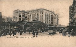 Broadway & 33rd Street Postcard