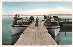 Boat Landing Near Lake Hotel Postcard