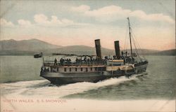 North Wales, S.S. Snowdon Steamers Postcard Postcard Postcard