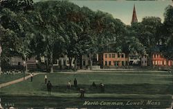 North Common Lowell, MA Postcard Postcard Postcard