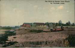 The Shore at Harbor View Beach South Norwalk, CT Postcard Postcard Postcard