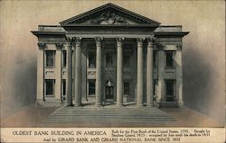 Oldest Bank Building in America Postcard