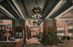 Lobby of Hotel Stratfield Bridgeport, CT Postcard Postcard Postcard