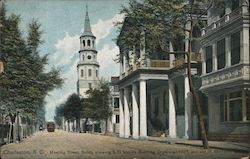 Meeting Street, South, Showing S.C. Society Building Organized Charleston, SC Postcard Postcard Postcard