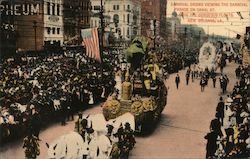 Carnival Crown Viewing the Carnival Parade on Canal St. New Orleans, LA Postcard Postcard Postcard