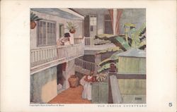 Old Creole Courtyard Postcard