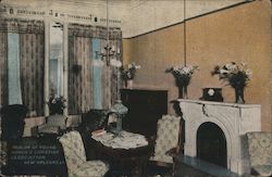 Parlor of Y.W.C.A. Postcard