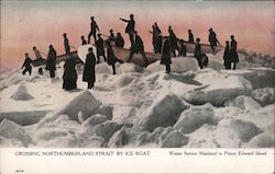 Crossing Northumberland Strait by Ice Prince Edward Island Canada Postcard Postcard Postcard