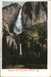 Yosemite Falls, 2600 ft. High Yosemite National Park, CA Postcard Postcard Postcard