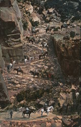 Zig Zag Trail To Nevada Falls, Yosemite Valley Yosemite National Park, CA Postcard Postcard Postcard