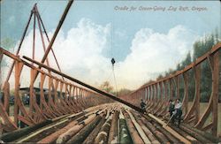 Cradle for Ocean Going Log Raft Oregon Postcard Postcard Postcard