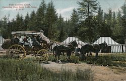 Wylie Concord Coach, Departing from Swan Lake Camp Yellowstone National Park, WY Postcard Postcard Postcard