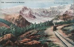 Continental Divide by Moonlight Postcard