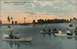 Boating and Fishing at Lake Idlewild Kenton, OH Postcard Postcard Postcard