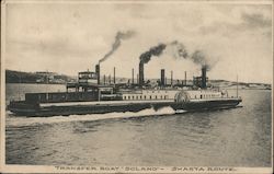 Transfer Boat "Solano" - Shasta Route Postcard