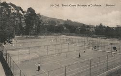 Tennis Courts, University of California Postcard