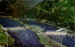 Aerial View Of Bonneville Dam And Power Hose Postcard