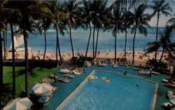 Waikiki Beach Outrigger Hotels Postcard