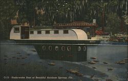 Underwater Boat at Beautiful Rainbow Springs, Fla. Postcard