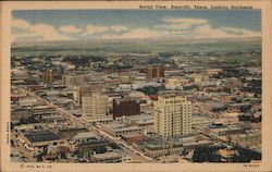 Aerial View Looking Northeast Amarillo, TX Postcard Postcard Postcard