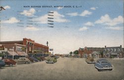 Main Business District Postcard