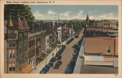 Main Street, looking East Johnstown, NY Postcard Postcard Postcard