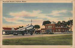 Municipal Airport Portland, ME Postcard Postcard Postcard