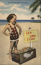 "She Sells Sea Shells" Florida Postcard Postcard Postcard