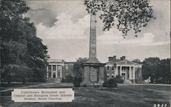 Confederate Monument and Central and Hampton Grade Schools Sumter, SC Postcard Postcard Postcard