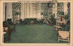 View of Lobby, Cleveland Hotel Postcard