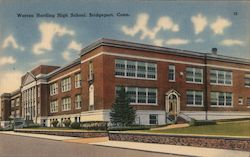 Warren Harding High School Postcard