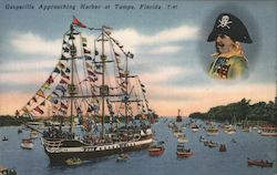 Gasparilla Approaching Harbor Postcard