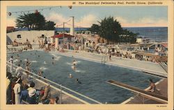 The Municipal Swimming Pool Pacific Grove, CA Postcard Postcard Postcard