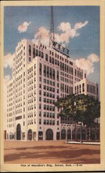 View of Macabee's Building, Home of WXYZ Detroit, MI Postcard Postcard Postcard