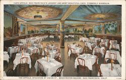 Cafe Appolo, San Francisco's Largest and Most Beautiful Cafe, Formerly Gianduja California Postcard Postcard Postcard