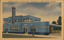 Greyhound Union Bus Terminal Fort Wayne, IN Postcard Postcard Postcard