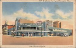 Greyhound Bus Depot Postcard