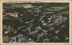 Airplane View of Princeton University New Jersey Postcard Postcard Postcard