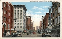 Second Street, Looking North Postcard