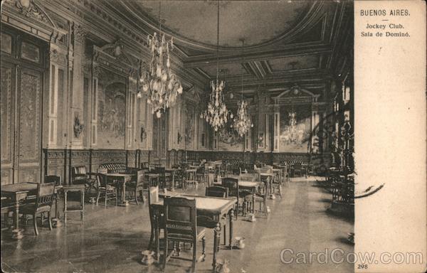 Jockey Club - Sala de Domino Buenos Aires, Argentina Postcard