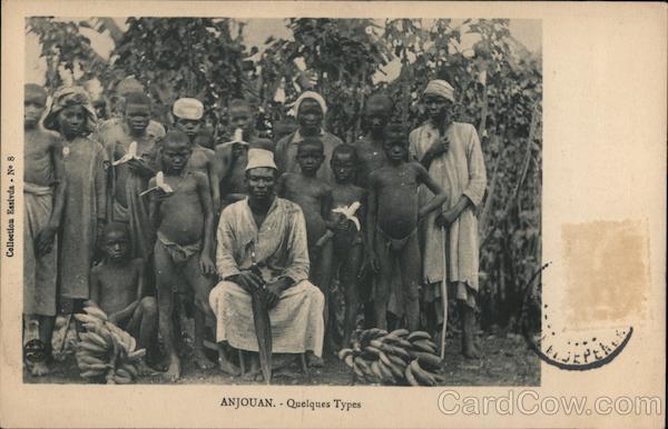 Anjouan - Quelques Types Africa Postcard