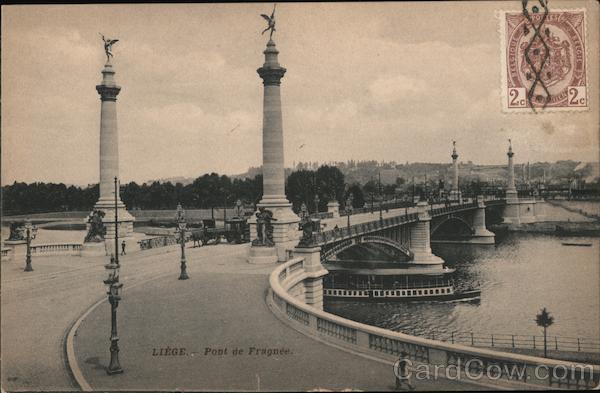 Liege Pont De Fragnee Belgium Postcard