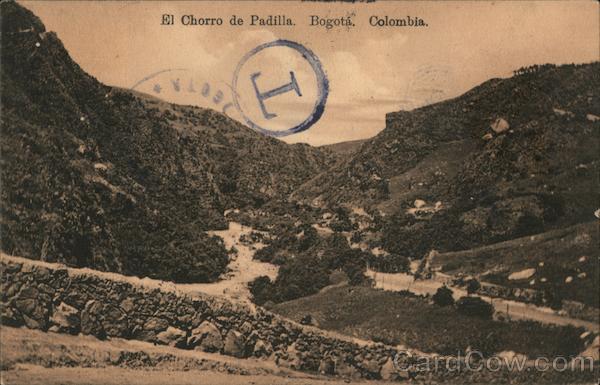 El Chorro de Padilla, Bogota, Colombia South America Postcard