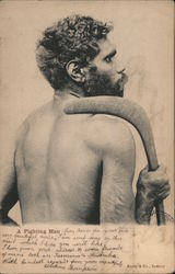 A Fighting Man, Boomerang Australia Postcard Postcard Postcard