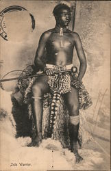 Zulu Warrior South Africa Postcard Postcard Postcard